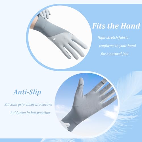 Fingerless Sun Gloves for Women - UV Protection UPF 50+ - Black