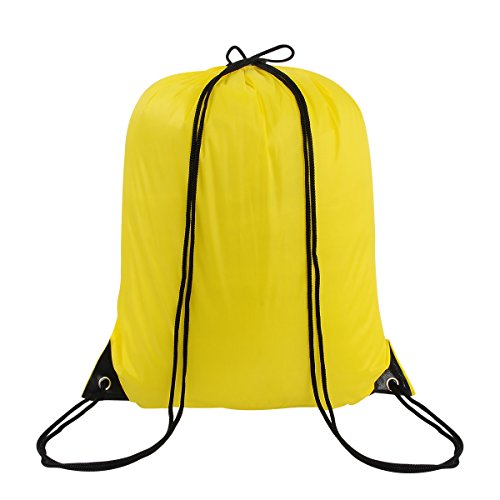 Drawstring Backpack Cinch Tote Bag - 10 Color Options, Lightweight Polyester