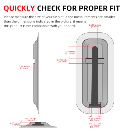 9-Inch SUP Replacement Fins - 2 Pcs with Pin Retainer