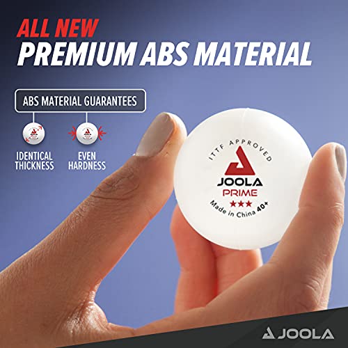 JOOLA Prime 3-Star White Table Tennis Balls - Pack of 6, Official ITTF Tournament Quality