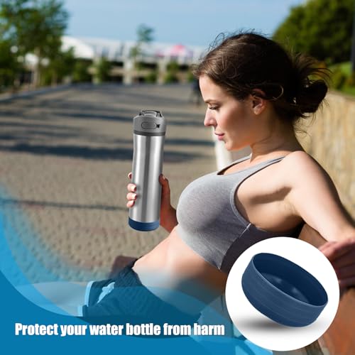 Silicone Water Bottle Boot - 2PCS for Contigo Ashland Chill 24oz - Dark Blue