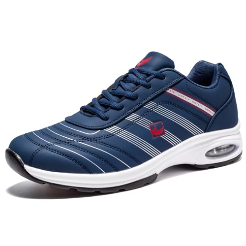 U.Ofeiy Men's Blue 9.5 Arch Fit Golf Shoes - Casual Anti-Slip Outdoor Sneakers