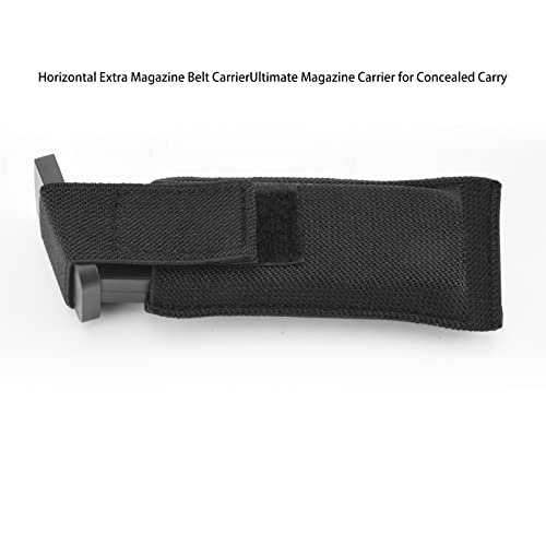 Horizontal Pistol Magazine Carrier Pouch - 2 Pack with Safety Hook