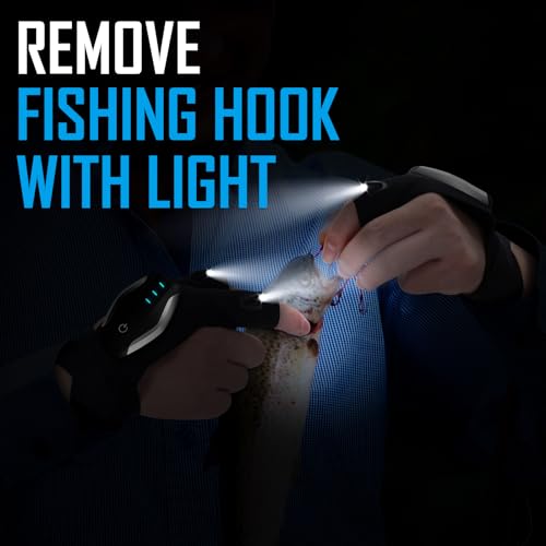 Rechargeable LED Flashlight Gloves for Adults - Handyman, Camping, Work Utility