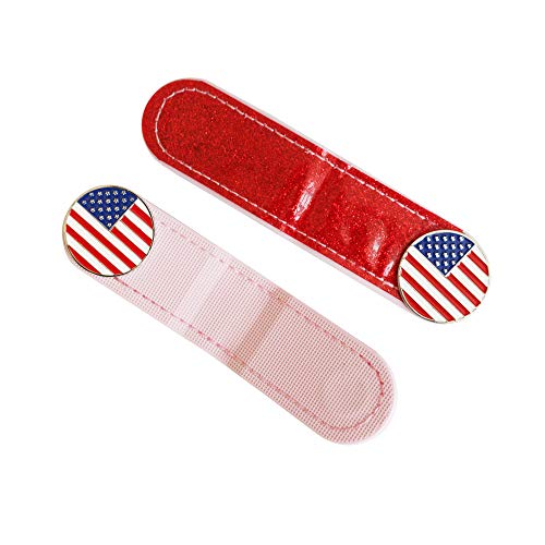 Glittering PVC Golf Hat Clip with Ball Marker - Set of 2