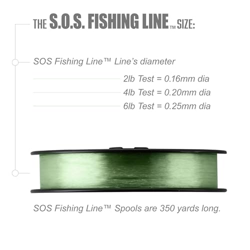 Trout S.O.S. Fishing Line - 2lb Test, 350 Yard Spool, Invisible - 4lb Test Variation
