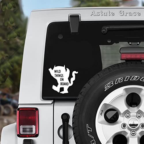 Wild Things on Board Vinyl Sticker Decal - 5.5 Inch