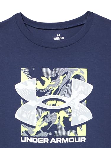Under Armour Boys' Box Logo Camo T-Shirt - Medium Midnight Navy / Mod Gray