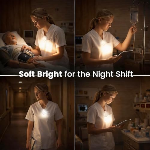 Natuvee Black Wearable Nurse Night Light Rechargeable Clip-On Safety Light