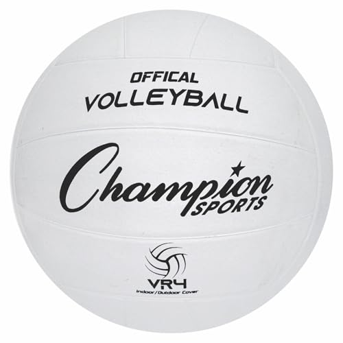 Rubber Volleyball - Official Size for Indoor/Outdoor Play, White