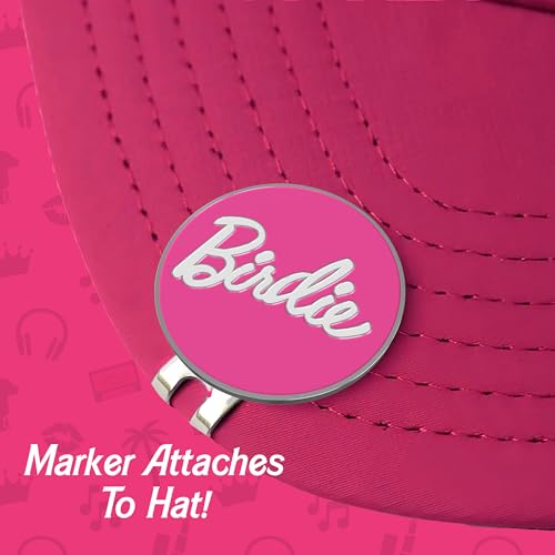 Shanker Golf Ball Marker with Birdie Pink Hat Clip - Magnetic Golf Accessory for Women