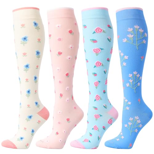 Compression Socks for Men & Women, 20-30mmHg - Ideal for Travel & Nurses