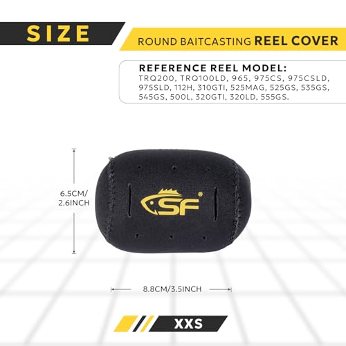 Neoprene Fishing Reel Cover - Protective Case for XXS Size - Black
