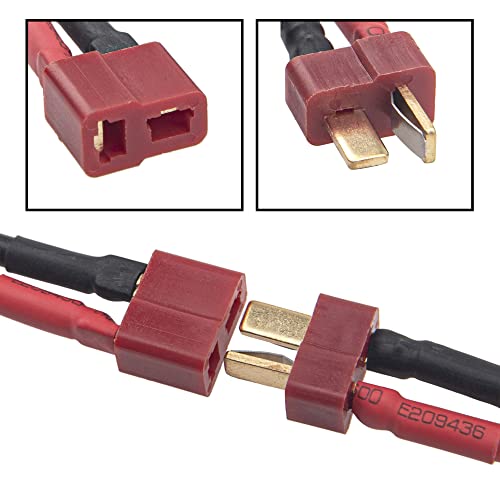 Airsoft Battery Adapter - Mini Tamiya to T Plug, 16AWG, 3.93"