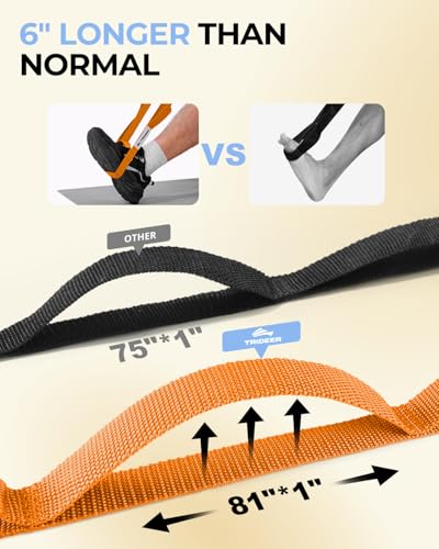 Stretching Strap with Loops for Physical Therapy - Orange