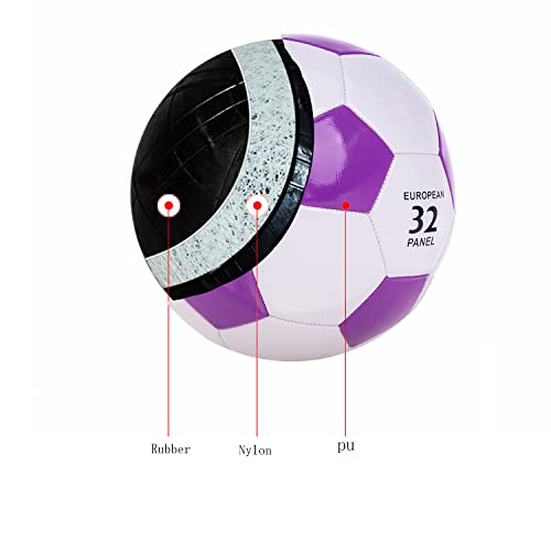 Size 2 Purple Soccer Ball with Pump - Indoor & Outdoor Training