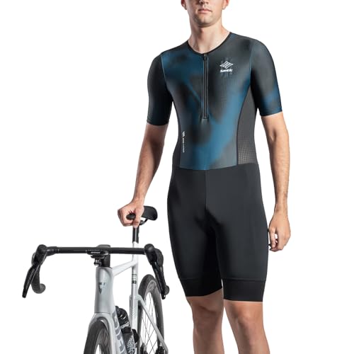 Men's Short Sleeve Triathlon Suit for Swimming, Cycling & Running
