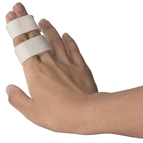 Compression Support Wraps for Fingers & Toes - Beige Round, 2 Pack