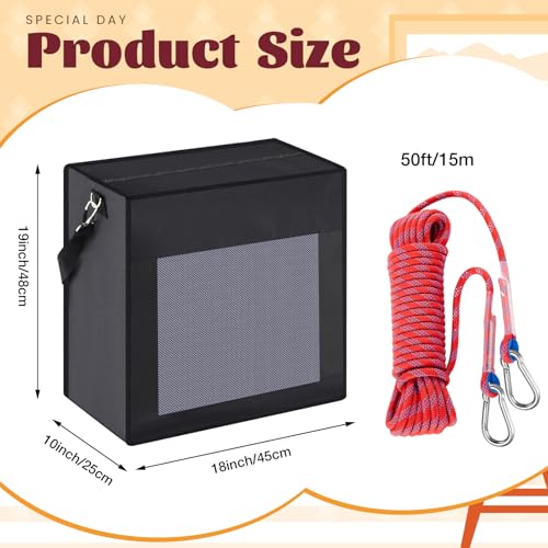 Fire Evacuation Device Set Dog Pet up to 55 Pounds Fire Emergency Evacuation Bag 50 ft Rope Escape Bag Safe Equipment Compact Survival Kit Rescue for Animal Home Work(19 x 18 x 10 Inches)