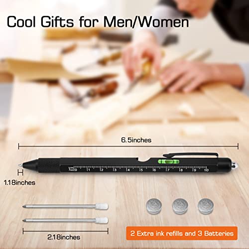 9 in 1 Multitool Pen - Black Stocking Stuffer for Men