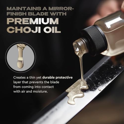 Good Worker Sword Katana Cleaning Kit Large - 2 Choji Oil, Uchiko Ball, Brass Hammer, 4 Mekugi, Wooden Storage Box