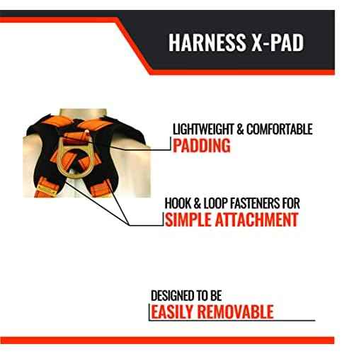 Malta Dynamics Harness X-Pad, Padded Back Support for Safety Harnesses and Fall Protection