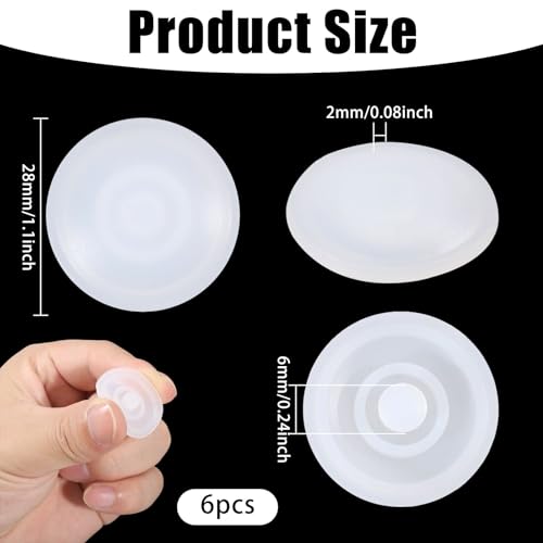 6Pcs Silicone Spill Proof Plug Caps - 6mm Water Bottle Stoppers