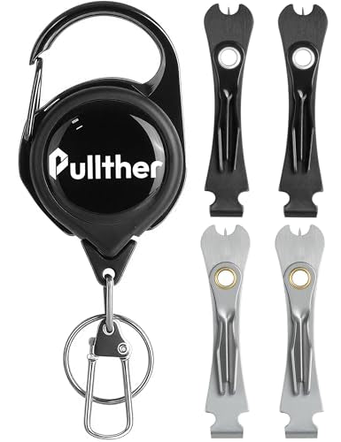 Fishing Knot Tying Tool and Line Cutter with Retractor - 4PC Set