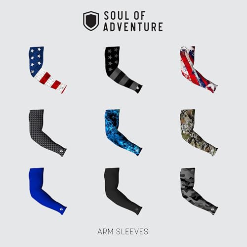 SA Compression Arm Sleeve One Size Grey Military Camo, UV 30+ Sun Protection