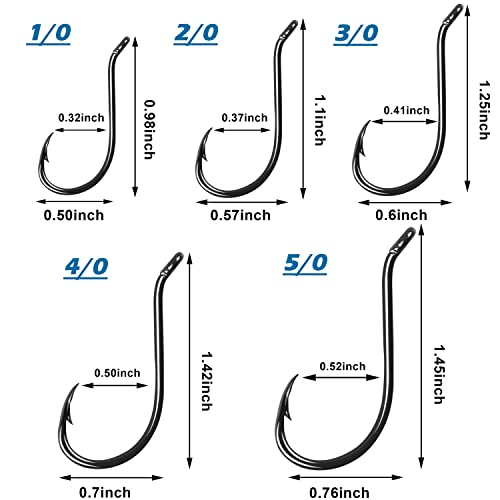 4# Octopus Fishing Hooks - 100pcs High Carbon Steel Circle Hooks
