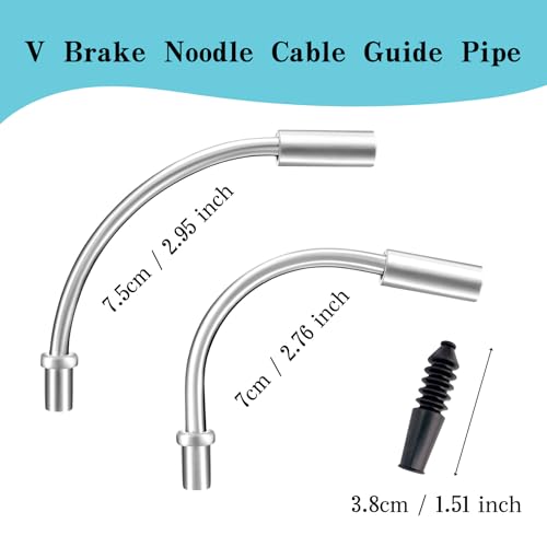 Bike Brake Noodle Cable Guide Set with Rubber Boots - 90° & 110°