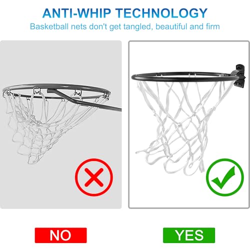 Mini Basketball Net Replacement - 2 Pack White - 8 Loops
