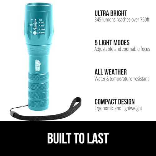 LED Handheld Tactical Flashlight - 750 FT, 5 Modes, Water Resistant