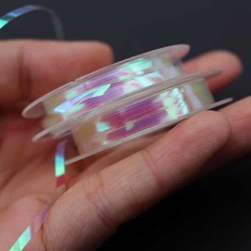 Flat Pearl Holographic Tinsel - 3/32" (2.3mm) - 2 Spools - 20m