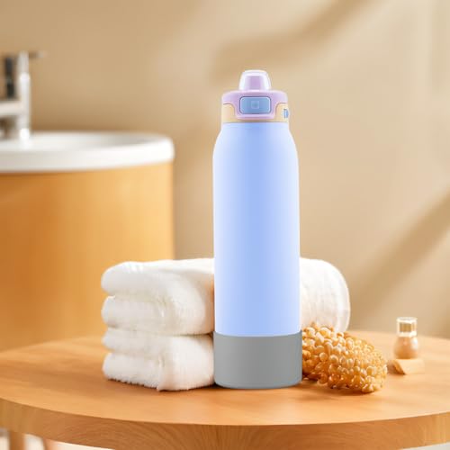 Silicone Bottom Covers for Ello Pop 22oz Water Bottle - Gray (2 Pack)