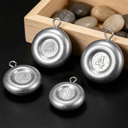 Disc Sinkers Fishing Weights - 1oz Coin Sinkers, 5pcs