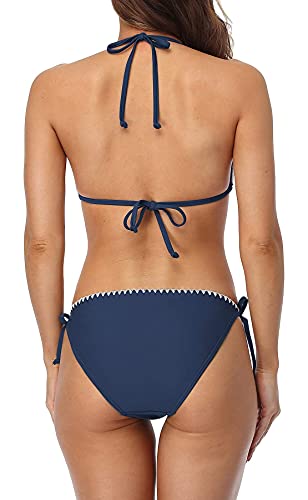 Womens Triangle Halter Bikini Swimsuit - Two Piece Bathing Suit