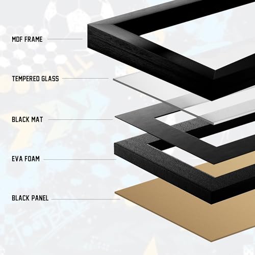 Sports Card Display Frame with Magnetic Holder & Tempered Glass