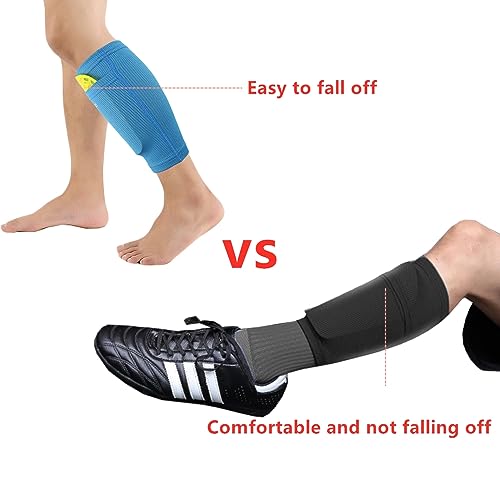 Youth Soccer Shin Guard Sleeves - Small Size for Kids 3-15