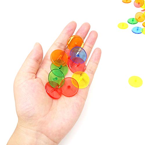 100PCS Plastic Golf Ball Position Markers - 5 Colors, 24mm