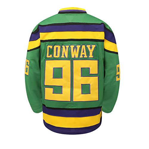 Mighty Ducks Hockey Jersey - Charlie Conway 96 & Adam Banks 99 - X-Large Green