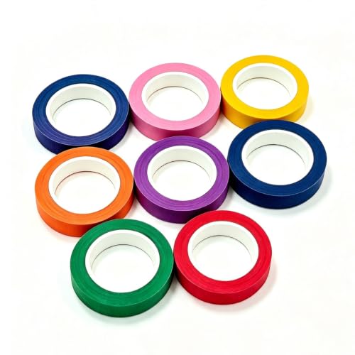 Colored Masking Tape Set - 8 Rolls for Kids' Crafts
