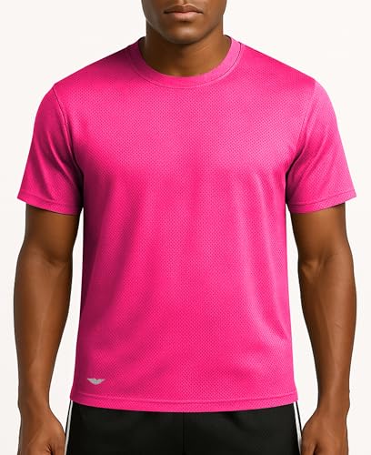 Men's Short Sleeve Mesh Workout T-Shirts - 5 Pack, Small