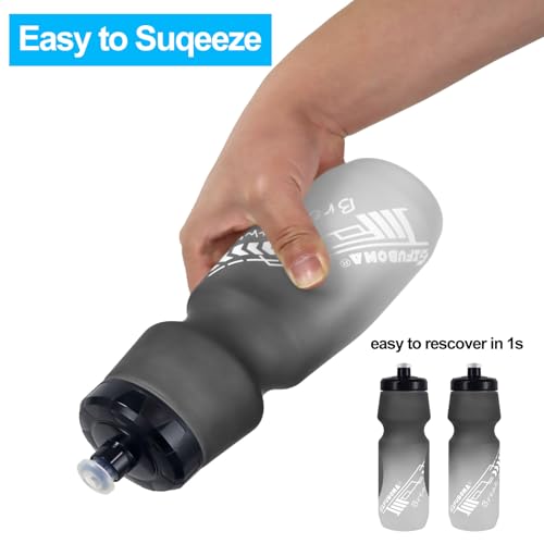 750ml BPA-Free Sports Water Bottle - Black/White Gradient