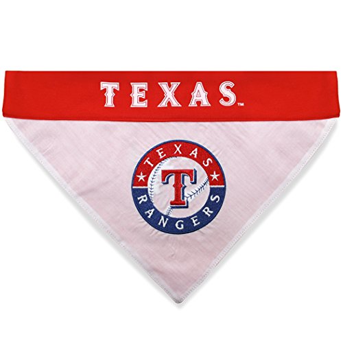 MLB Dog Bandana - Texas Rangers Reversible Pet Bandana, Small/Medium