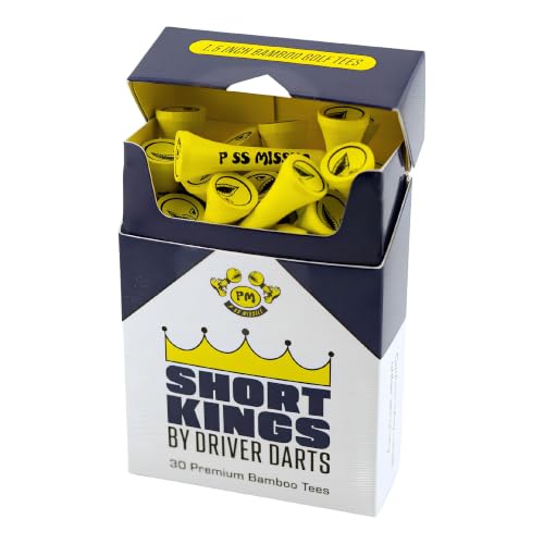 Short Kings Bamboo Golf Tees - Premium 1.5 Inch Pack