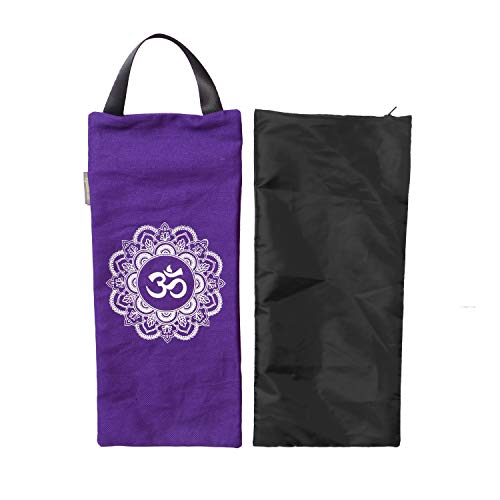 Yoga Sand Bag - Cotton Unfilled for Weights & Resistance Training - Purple