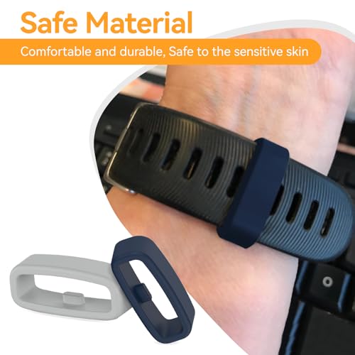 6-Pack Silicone Fastener Rings for Fitbit Versa 4/3/2/Sense - 6 Colors