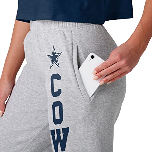 Dallas Cowboys Women's Team Logo Sweatpants - XX-Large Gray