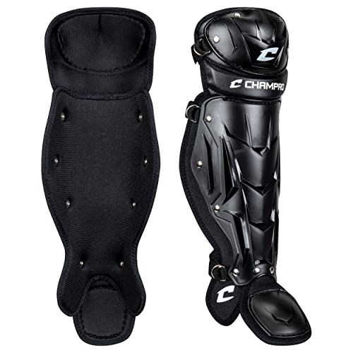 Champro Optimus MVP Single Knee Leg Guard Black 13.5" Baseball Catcher Gear